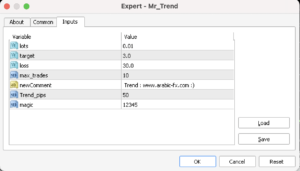 الاعدادات الترند اكسبيرت تداول في سوق الفوركس